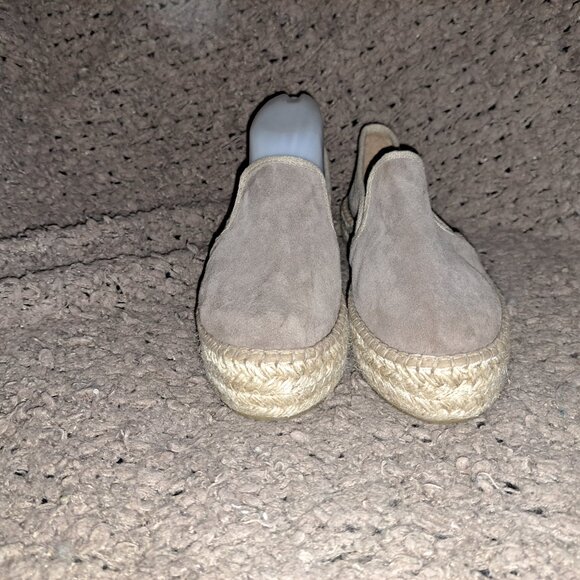 TONI PONS-Origens-Flatform Espadrilles-Light Brown Suede-Sz 37-Near Mint - Picture 3 of 8